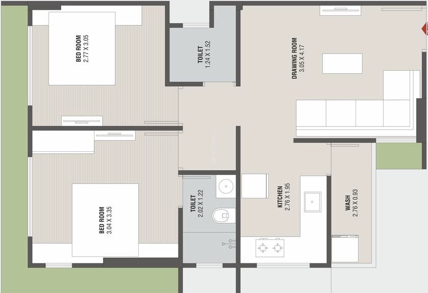 2 BHK Flat in Sahjanand Sanidhya Greens in GIDC Naroda, Ahmedabad - Image 923570