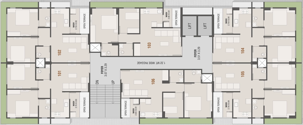 Floor Plan of Sahjanand Sanidhya Greens in GIDC Naroda, Ahmedabad - Image 415723