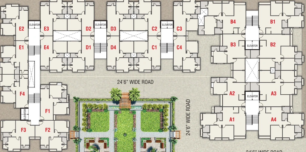 Floor Plan of Vrundavan Shyam Elegance in Jodhpur Village, Ahmedabad - Image 415741