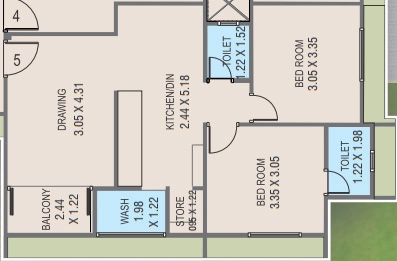 2 BHK Flat in Shree Viihaan Elegance in Chandkheda, Ahmedabad - Image 923576