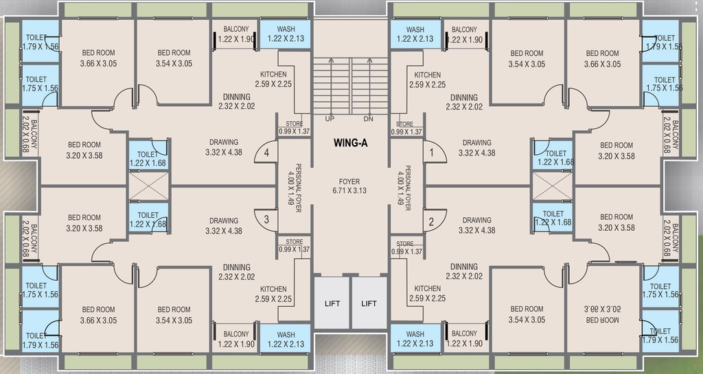 Floor Plan of Shree Viihaan Elegance in Chandkheda, Ahmedabad - Image 415748