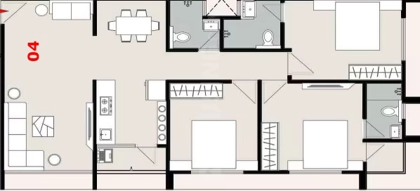 3 BHK Flat in SM Sunrise Elegance in Paldi, Ahmedabad - Image 923581