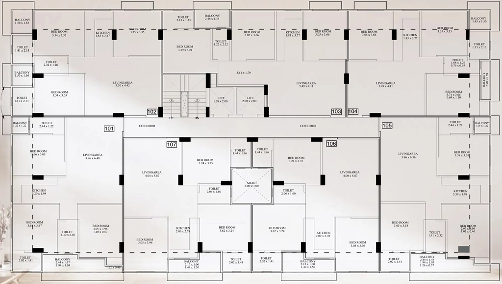 Floor Plan of Deep Heights in Ajmer Road, Jaipur - Image 415796