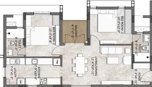 2 BHK Flat in S&S Centris in Perungudi, Chennai - Image 923593