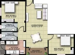 2 BHK Flat in Southerns Gokulam in Avadi, Chennai - Image 923603