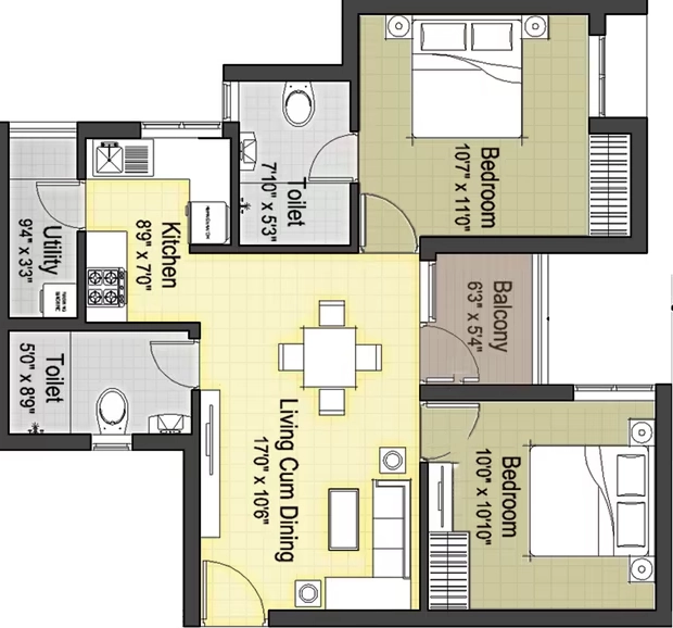 2 BHK Flat in S&S Uni5 in Padi, Chennai - Image 923607