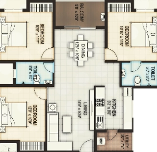 3 BHK Flat in S&S Uni5 in Padi, Chennai - Image 923611