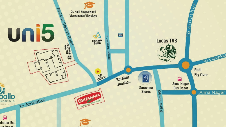 Location of S&S Uni5 in Padi, Chennai - Image 415830