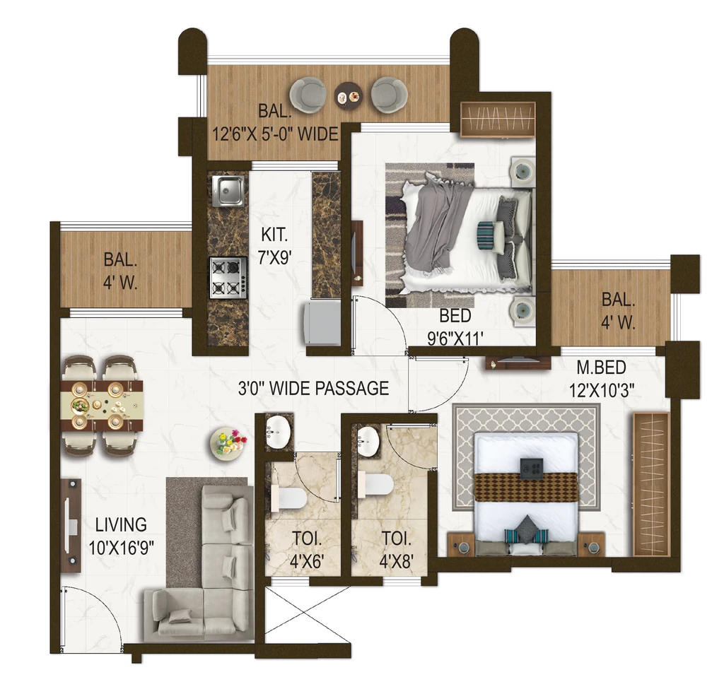 2 BHK Flat in Adinath Anantam in Chaukhan, Jodhpur - Image 923615