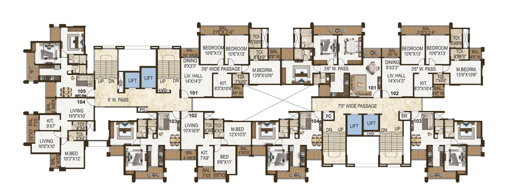 Floor Plan of Adinath Anantam in Chaukhan, Jodhpur - Image 415864