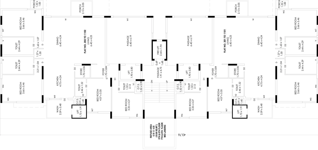 Floor Plan of High Life in Mavdi, Rajkot - Image 415892