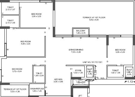 4 BHK Flat in Vivan RK Highstreet in Bajrang Wadi, Rajkot - Image 923629