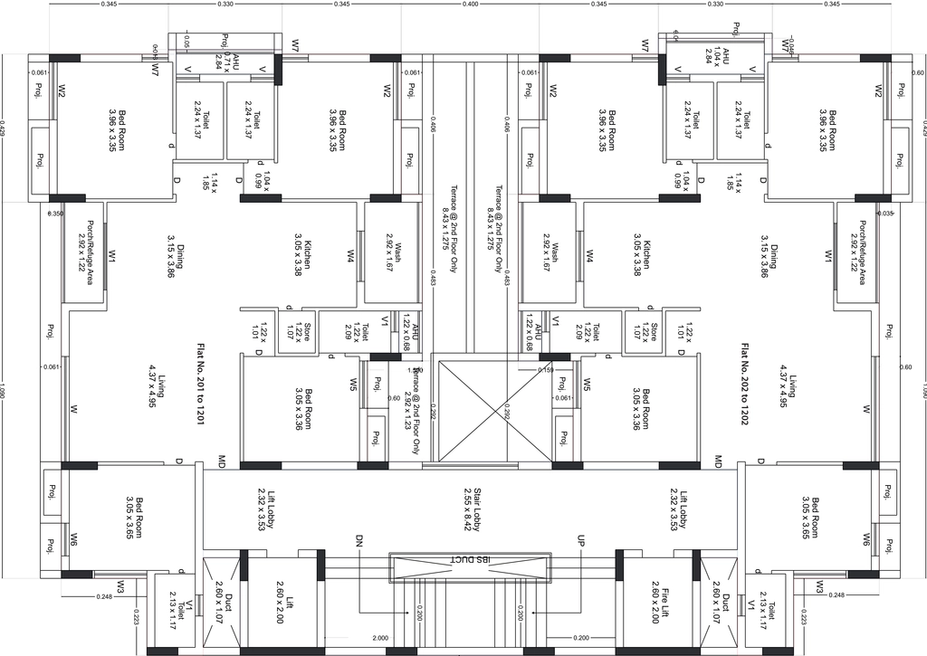 Floor Plan of RK Prestige in Bajrang Wadi, Rajkot - Image 415938