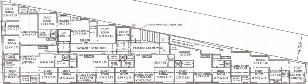 Floor Plan of Vision Dream Aura in Swati Park, Rajkot - Image 415943