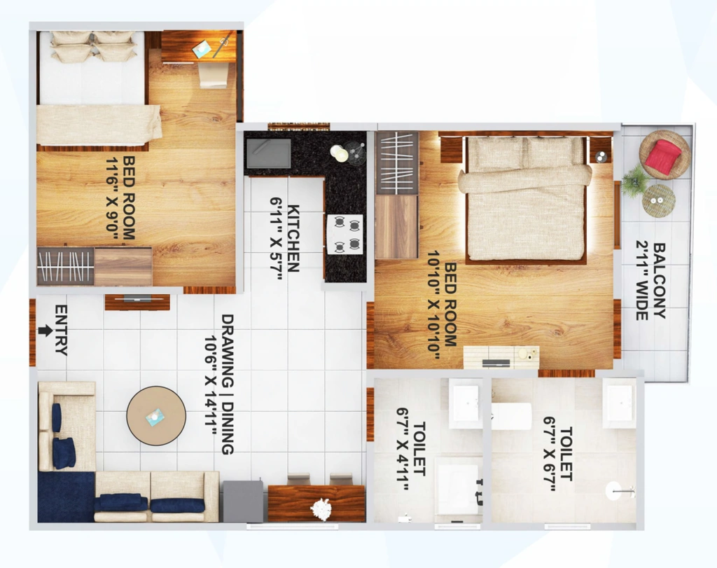 2 BHK Flat in Shri Sai Enclave in Mandore, Jodhpur - Image 923647
