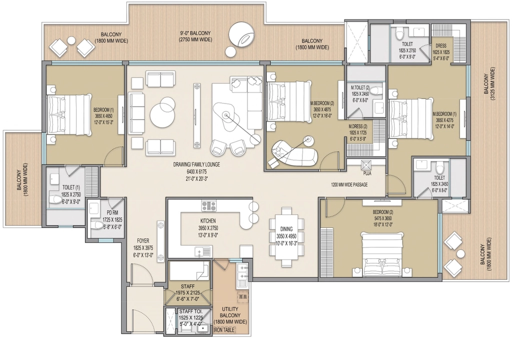 4 BHK Flat in Excentia Tatva in Rajpur Road, Dehradun - Image 923656