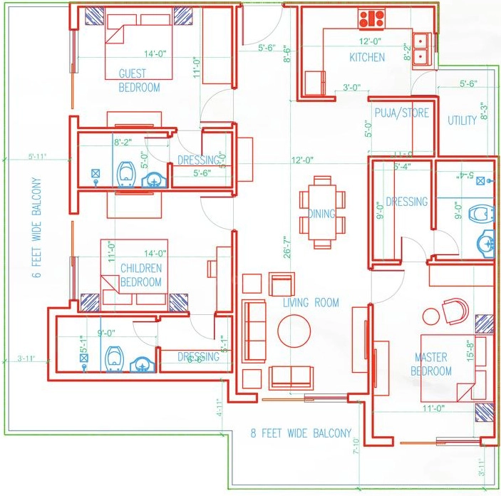 3 BHK Flat in Shree Anad Vivanta in Haridwar Road, Dehradun - Image 923668