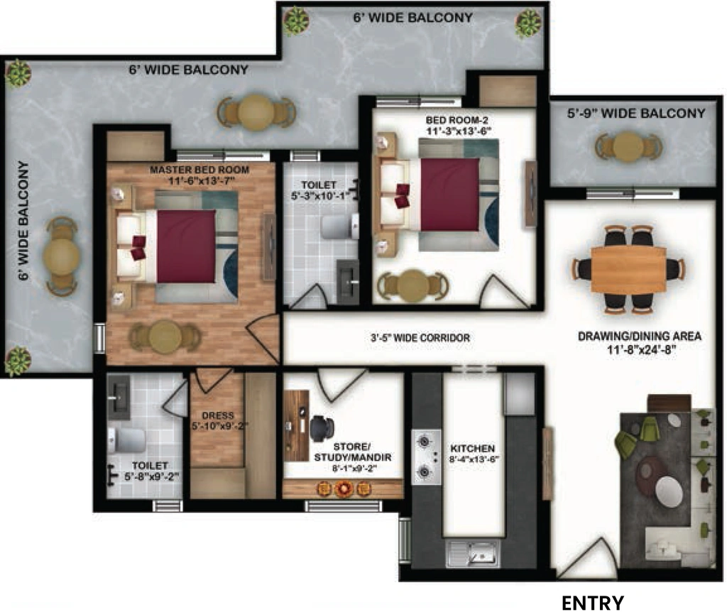 2 BHK Builder Floor in Eastern Arc Phase 2 in Baronwala, Dehradun - Image 923674