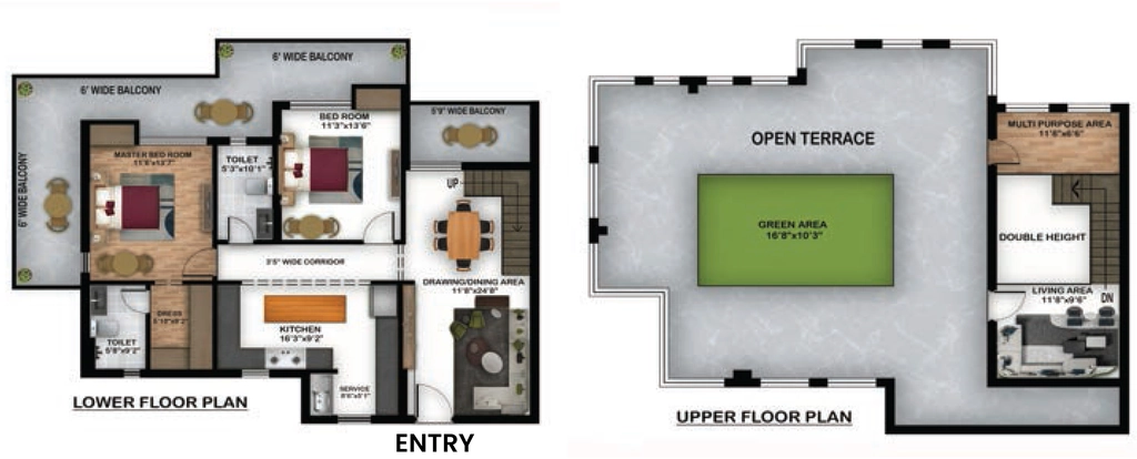 2 BHK Penthouse in Eastern Arc Phase 2 in Baronwala, Dehradun - Image 923675