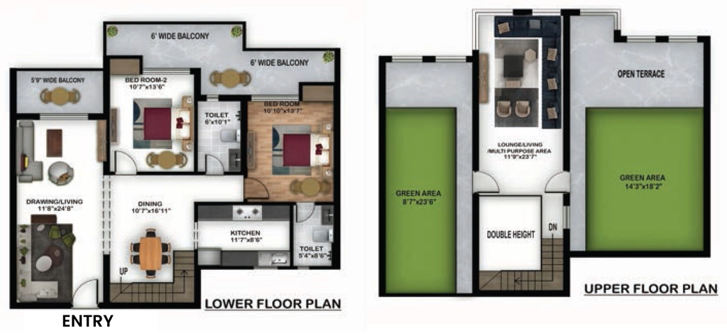 2 BHK Penthouse in Eastern Arc Phase 2 in Baronwala, Dehradun - Image 923676