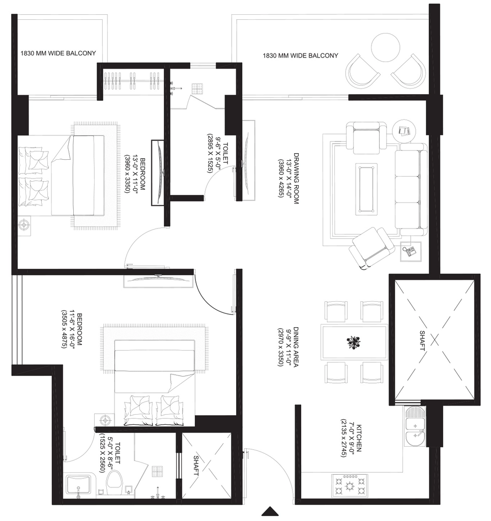 2 BHK Flat in Sangam Valley in Sahastradhara Road, Dehradun - Image 923680