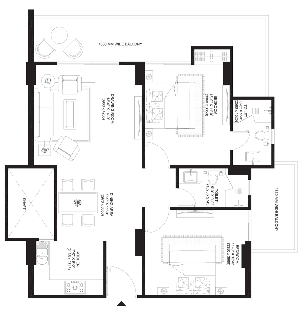 2 BHK Flat in Sangam Valley in Sahastradhara Road, Dehradun - Image 923681