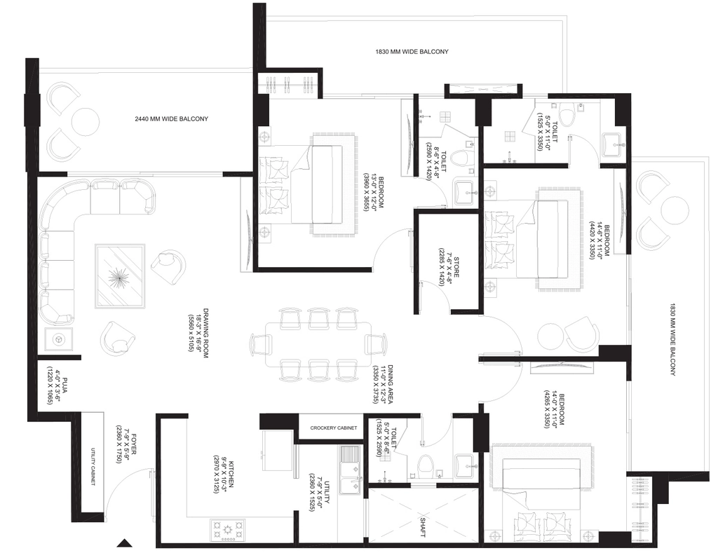 3 BHK Flat in Sangam Valley in Sahastradhara Road, Dehradun - Image 923683