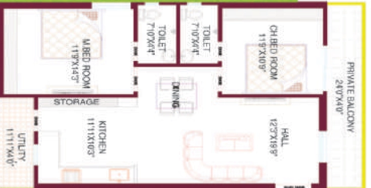 2 BHK Flat in PVR Koteswara Classic in Poranki, Vijayawada - Image 923690