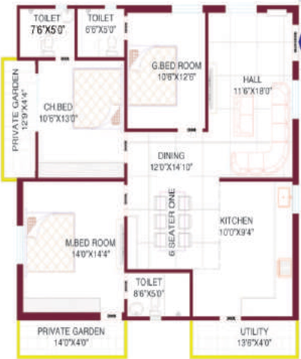 3 BHK Flat in PVR Koteswara Classic in Poranki, Vijayawada - Image 923693
