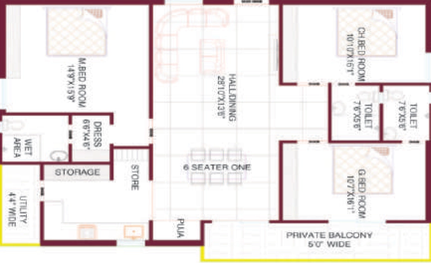 3 BHK Flat in PVR Koteswara Classic in Poranki, Vijayawada - Image 923694