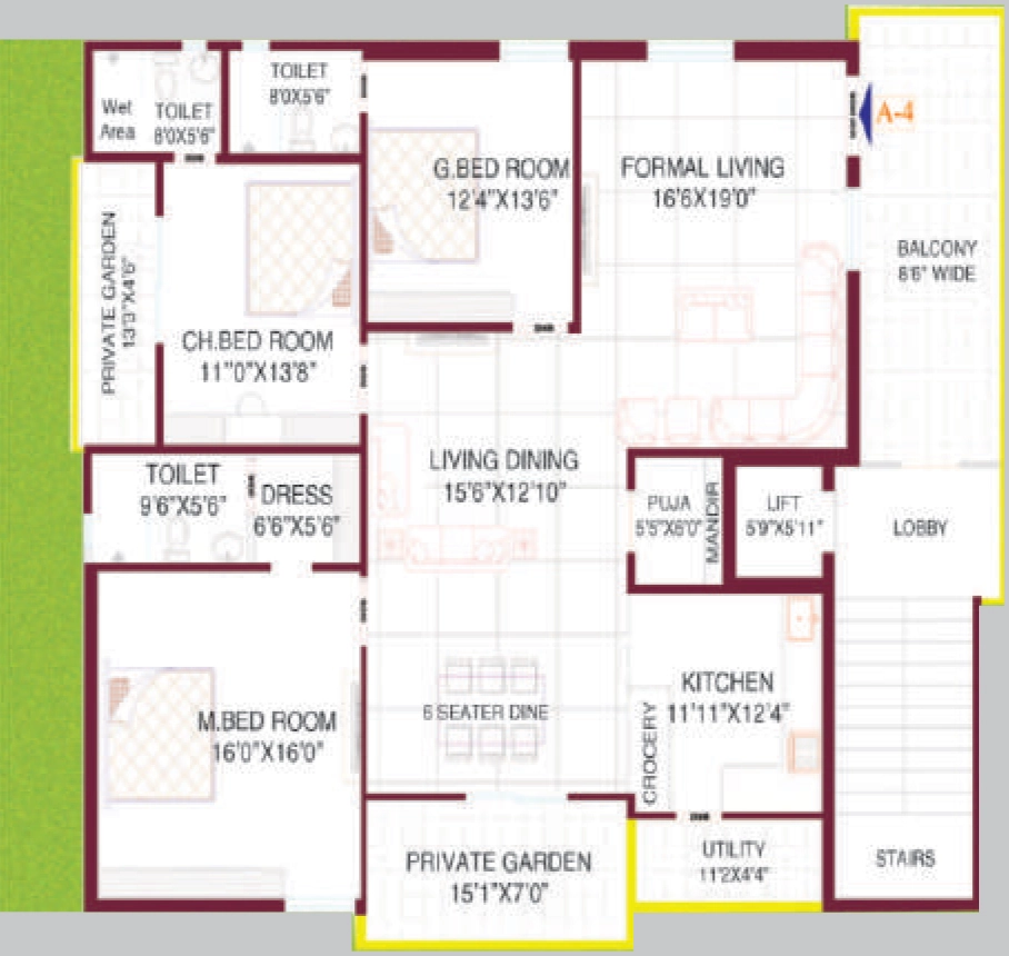 3 BHK Flat in PVR Koteswara Classic in Poranki, Vijayawada - Image 923698