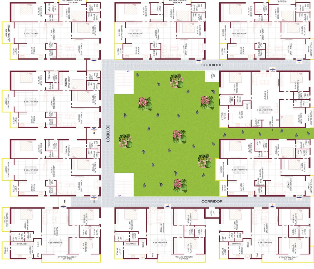 Floor Plan of PVR Koteswara Classic in Poranki, Vijayawada - Image 416054