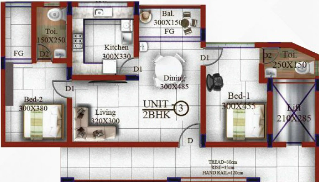 2 BHK Flat in PGK The Lantern in Peroorkada, Thiruvananthapuram - Image 923703