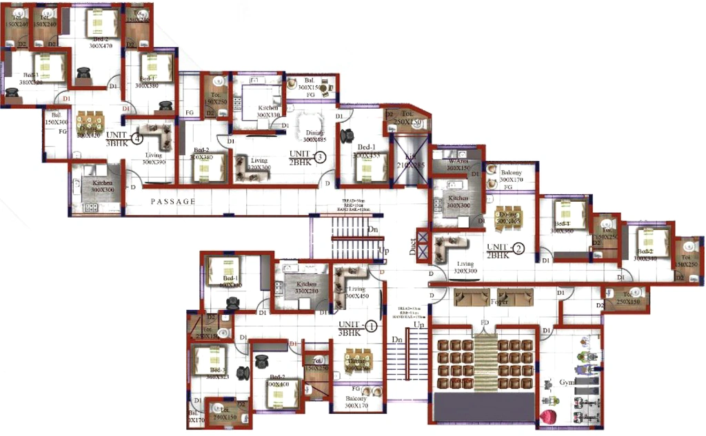 Floor Plan of PGK The Lantern in Peroorkada, Thiruvananthapuram - Image 416076