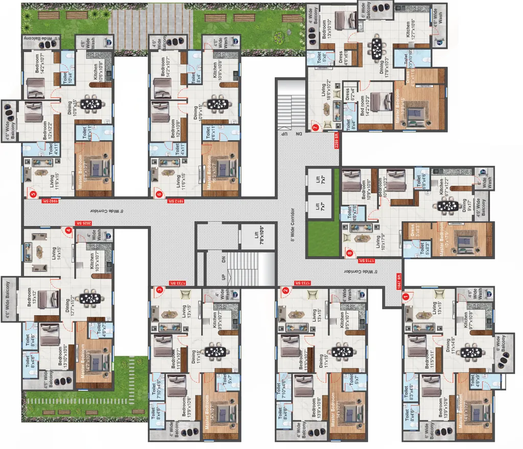 Floor Plan of PVR Megha Icon in Tadepalli, Vijayawada - Image 416109