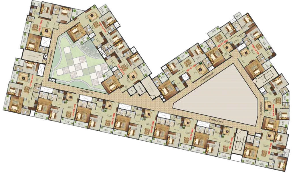 Floor Plan of Sowparnika The Landmark in Vijayanagar, Mysore - Image 416149