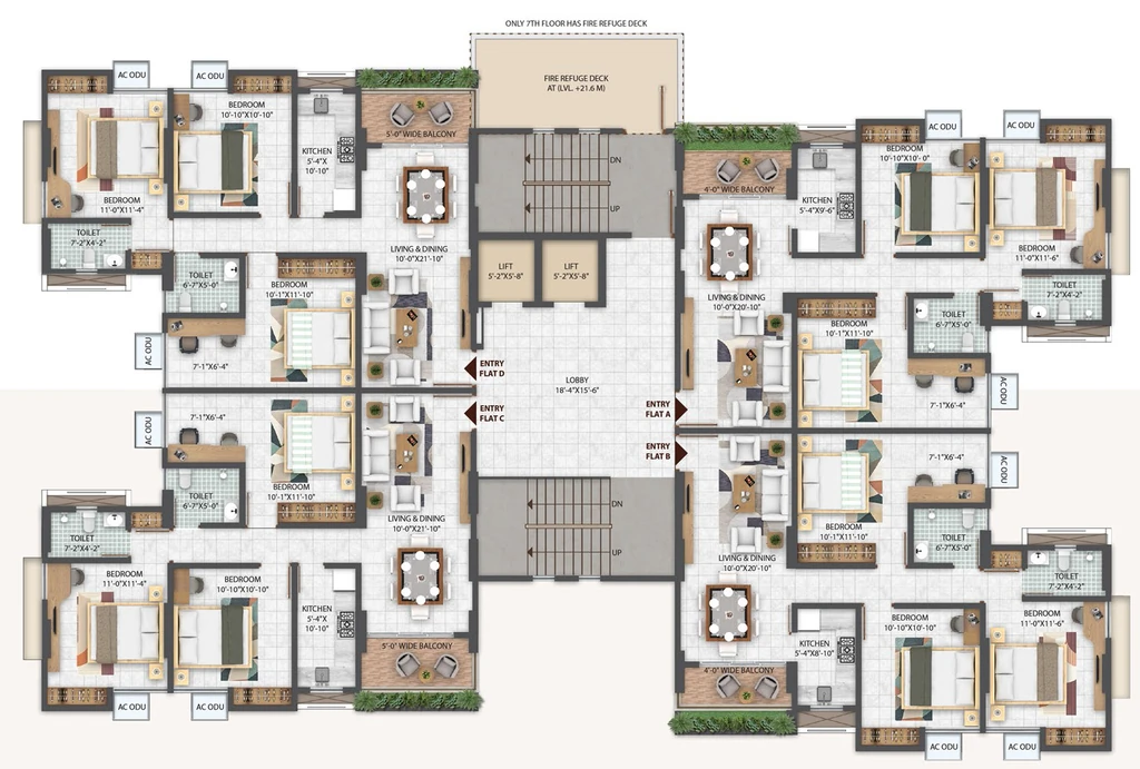 Floor Plan of KIC Gulmohar in Beharbari, Guwahati - Image 416296