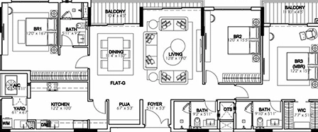 3 BHK Flat in Appaswamy Kamadhenu in Mylapore, Chennai - Image 923753