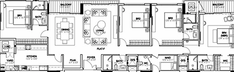 4 BHK Flat in Appaswamy Kamadhenu in Mylapore, Chennai - Image 923755