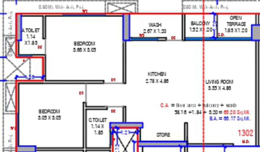 2 BHK Flat in Vardan Heights in Mota Varachha, Surat - Image 923783