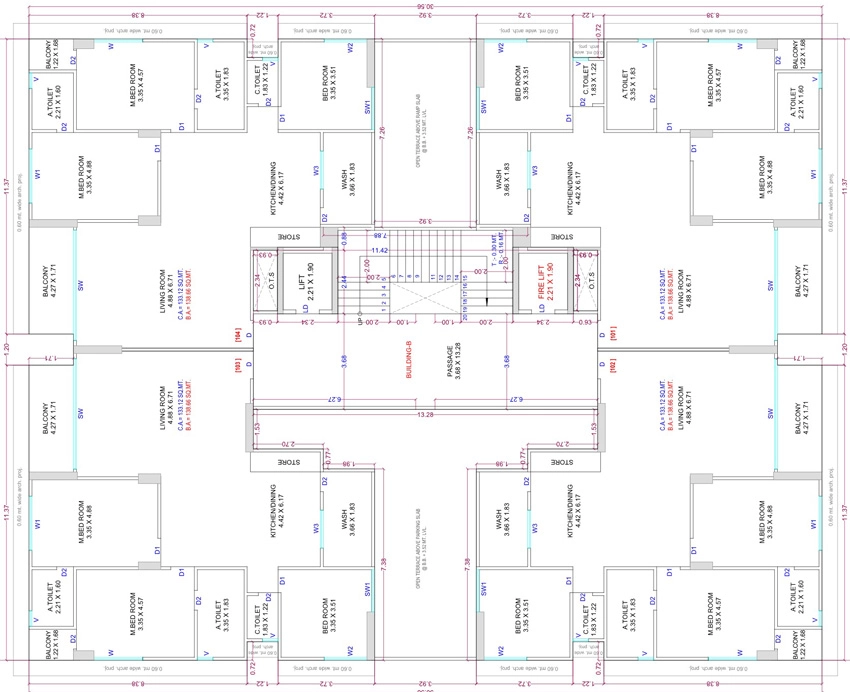 Floor Plan of Reyom Meriton in Mota Varachha, Surat - Image 416272