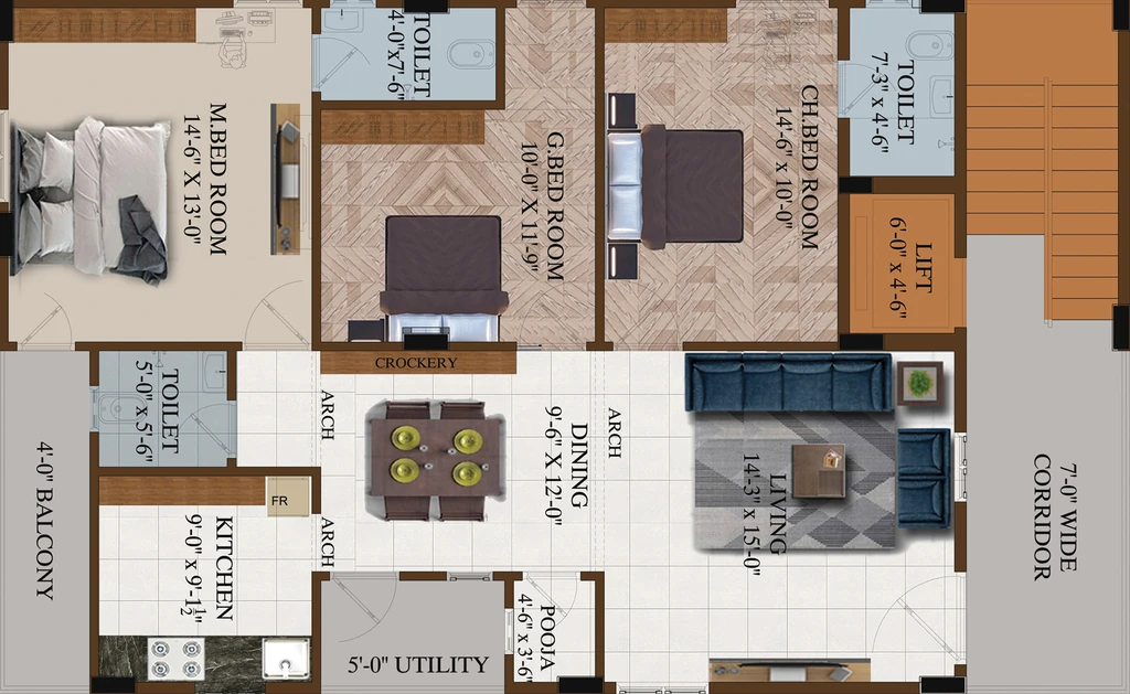 Floor Plan of JJ Bricks Amrutha Nivas in Pothinamallayya Palem, Visakhapatnam - Image 416278