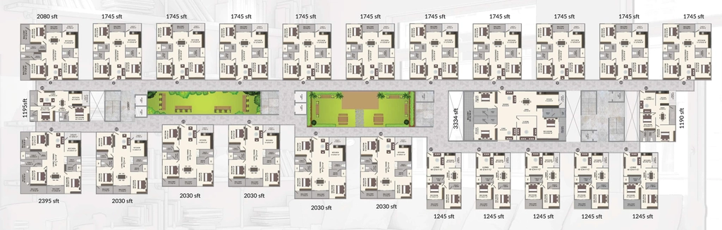 Floor Plan of Sardar Empire 101 in Sheela Nagar, Visakhapatnam - Image 416348