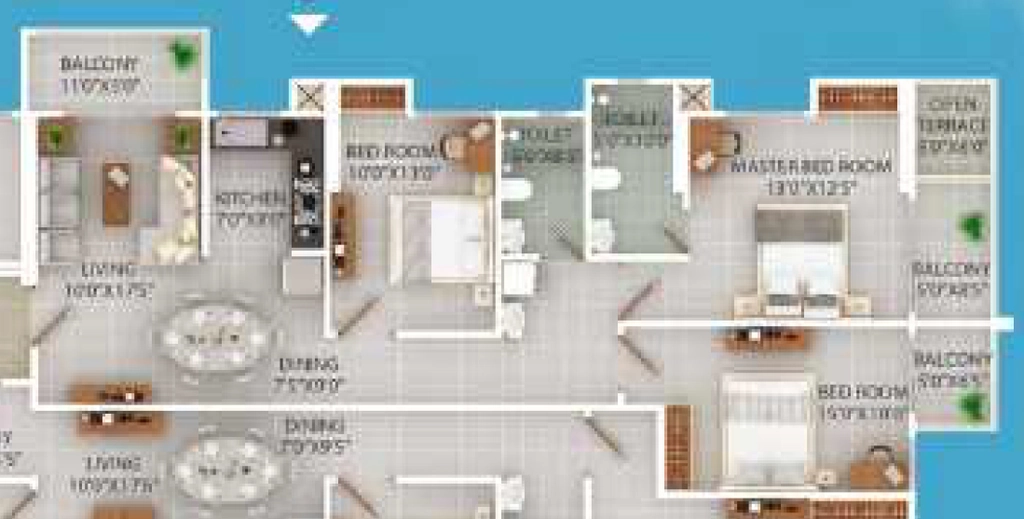 3 BHK Flat in Prime Divine Bliss in Beltola, Guwahati - Image 923832