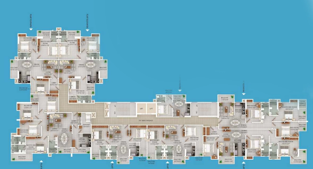 Floor Plan of Prime Divine Bliss in Beltola, Guwahati - Image 416376