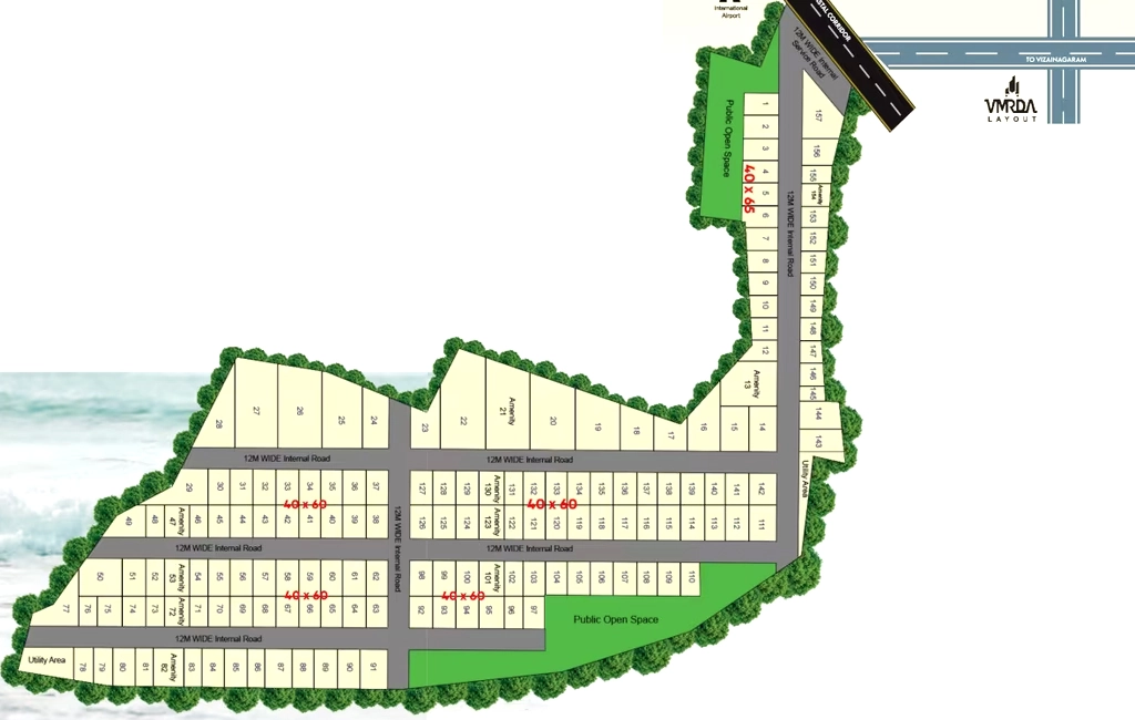 Master Plan of SK Beach Aero City in Bhogapuram, Visakhapatnam - Image 416404