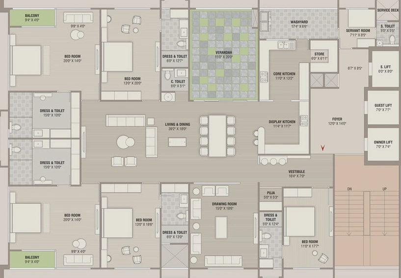 5 BHK Flat in Venus Pashmina in Bodakdev, Ahmedabad - Image 452233