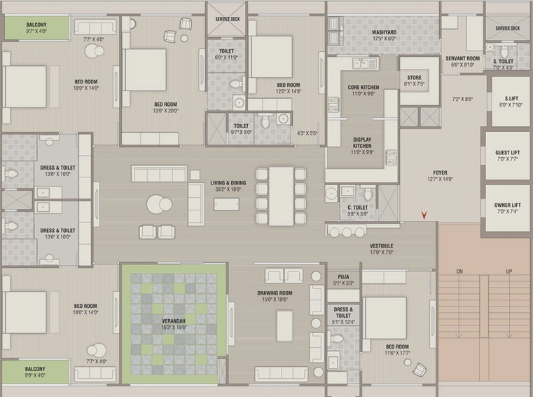 5 BHK Flat in Venus Pashmina in Bodakdev, Ahmedabad - Image 452232