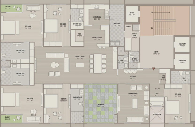 5 BHK Flat in Venus Pashmina in Bodakdev, Ahmedabad - Image 452234