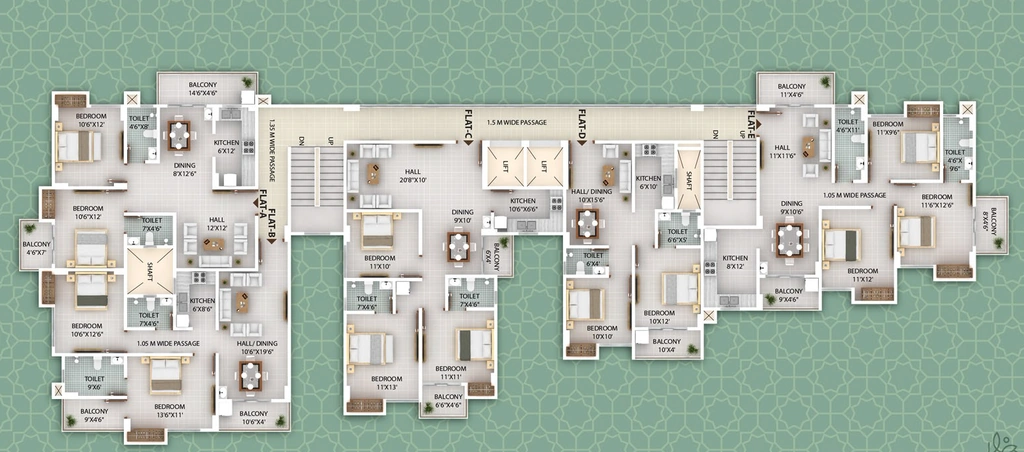 Floor Plan of Samriddhi Heights in Sarusajai, Guwahati - Image 416810
